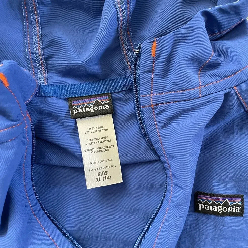 PATAGONIA Kids Baggies Full Zip Jacket Blue Size XL (14)